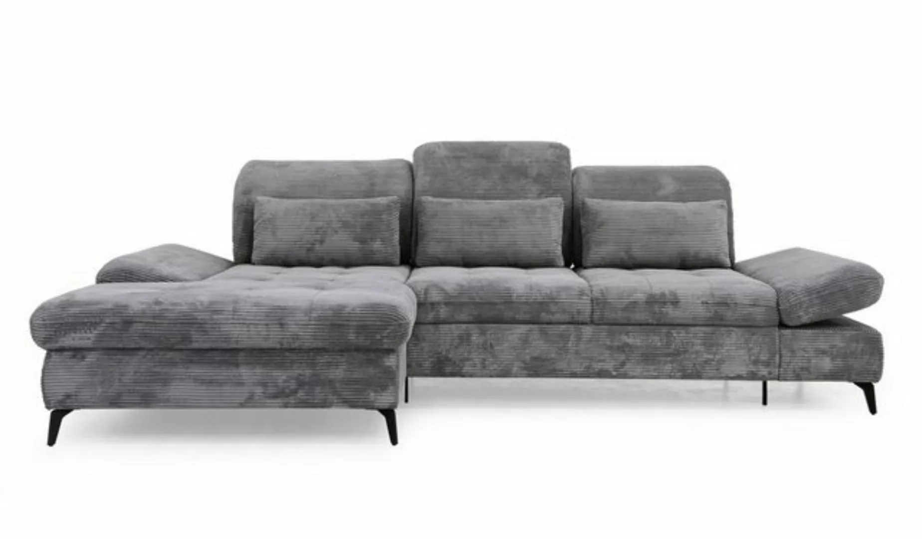 Hygger Möbelhaus Ecksofa Nola L-Form 300 x 170 cm, Sitztiefenverstellung, K günstig online kaufen