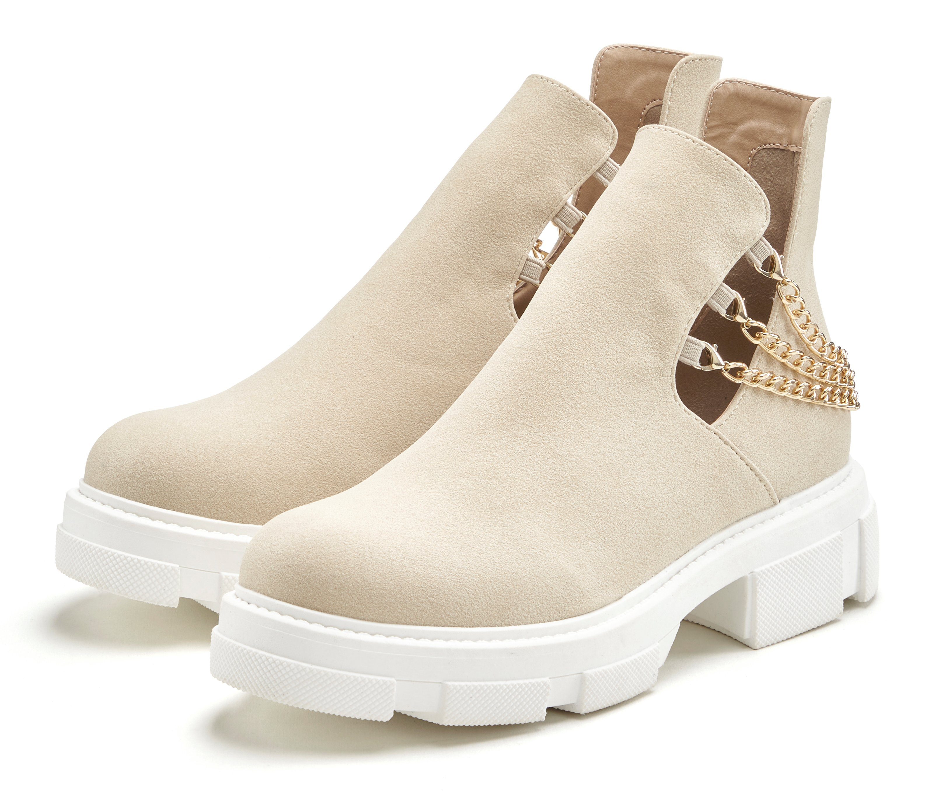 LASCANA Chelseaboots mit modischem Ketten-Detail, Ankle günstig online kaufen