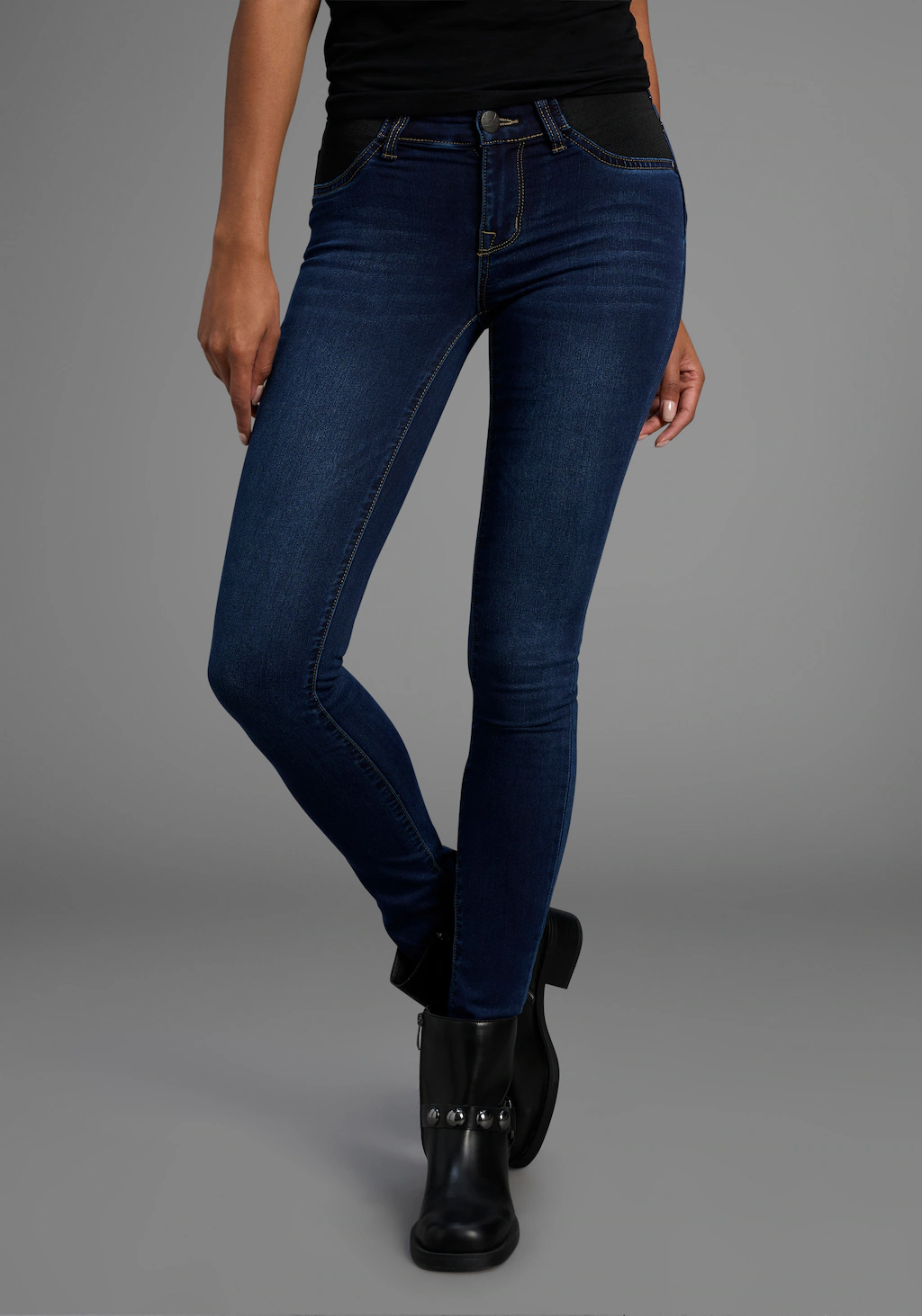 Arizona Skinny-fit-Jeans "Ultra Stretch", skinny-fit, mit Used-Look-Crinkle günstig online kaufen