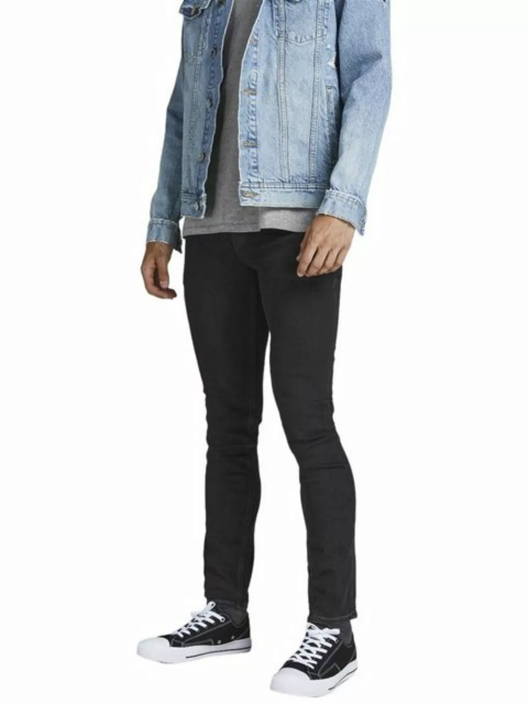Jack & Jones Herren Jeans JJILIAM JJORIGINAL AM 105- Skinny Fit - Schwarz - günstig online kaufen