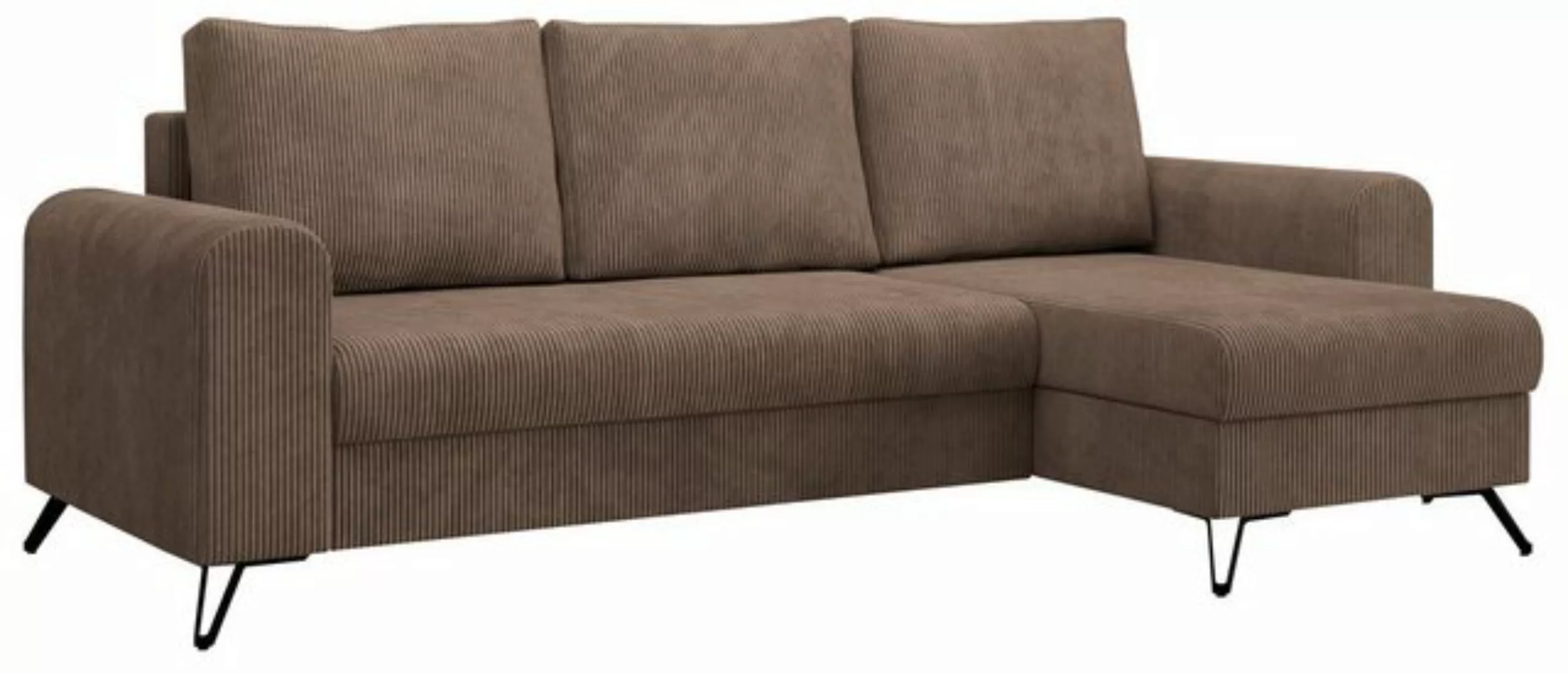 MKS MÖBEL Ecksofa HUGO, Modern Ecksofa, L-Form Couch - Bettsofa, mit Bettfu günstig online kaufen