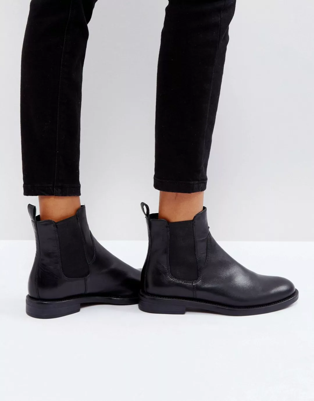 Vagabond – Amina – Chelsea-Stiefel aus schwarzem Leder günstig online kaufen