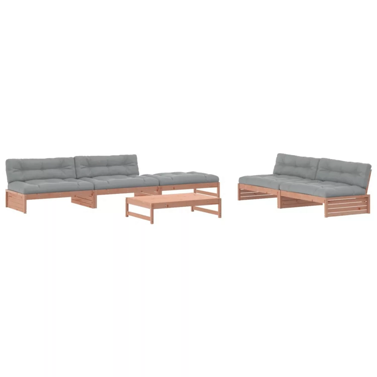 vidaXL 6-tlg Garten-Lounge-Set mit Kissen Massivholz Douglasie Modell 11 günstig online kaufen