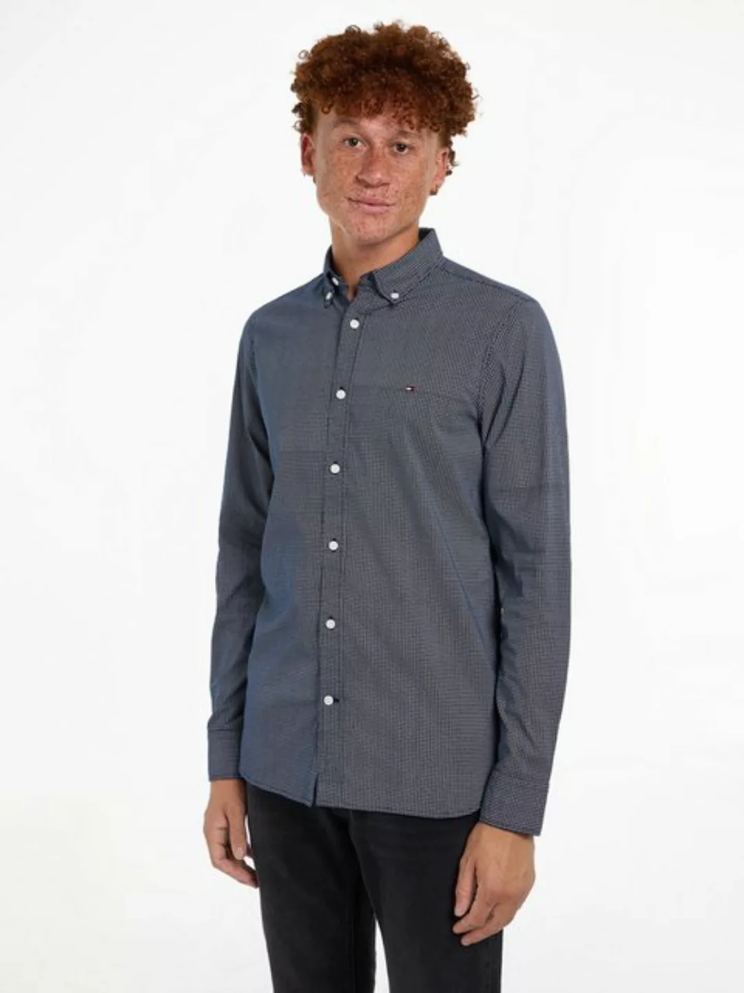 Tommy Hilfiger Businesshemd "FLEX MICRO FOULARD SF SHIRT", Mit Minimal-Prin günstig online kaufen