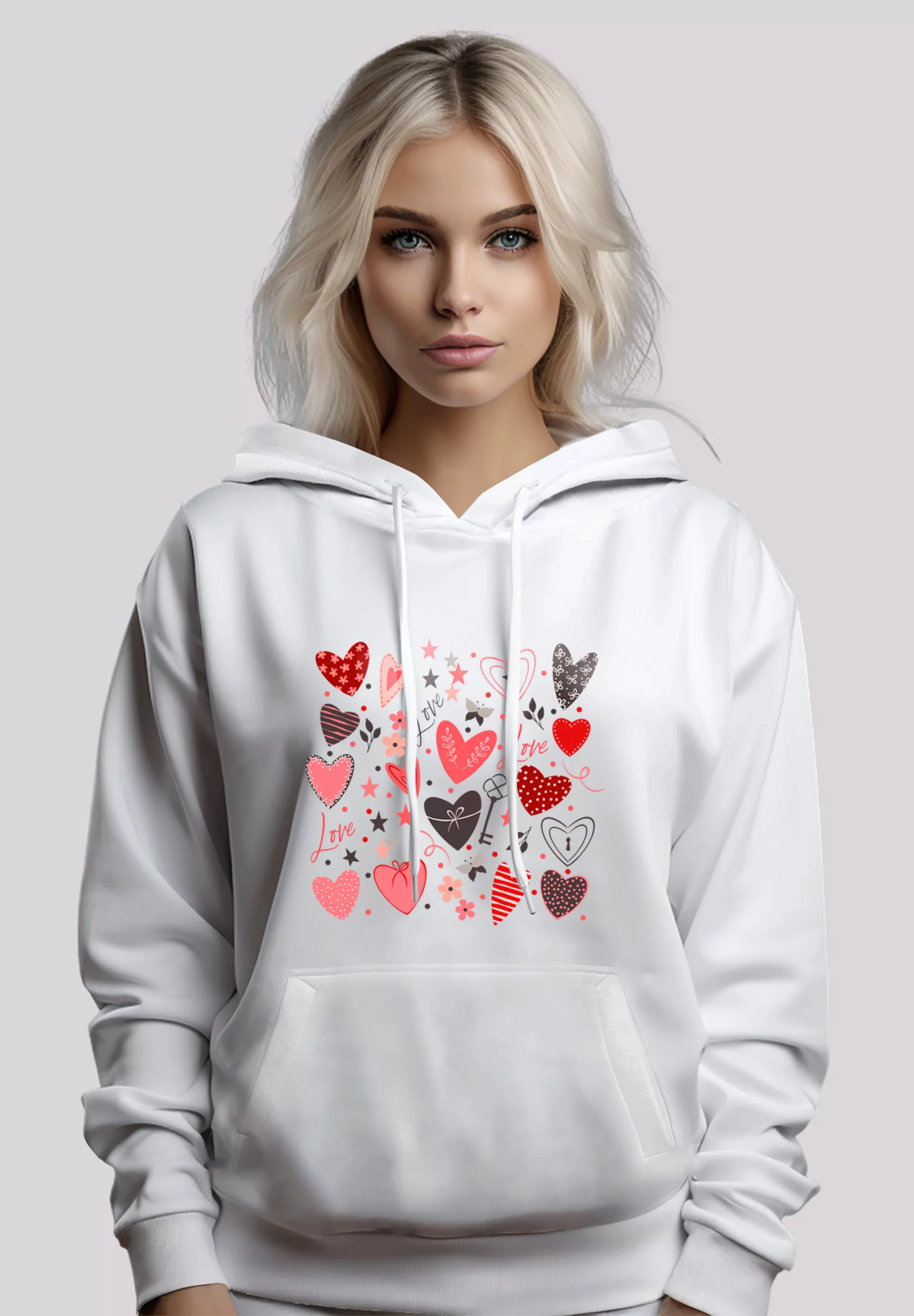 F4NT4STIC Kapuzenpullover "Cute Herzen Variety Valentinstag", Premium Quali günstig online kaufen