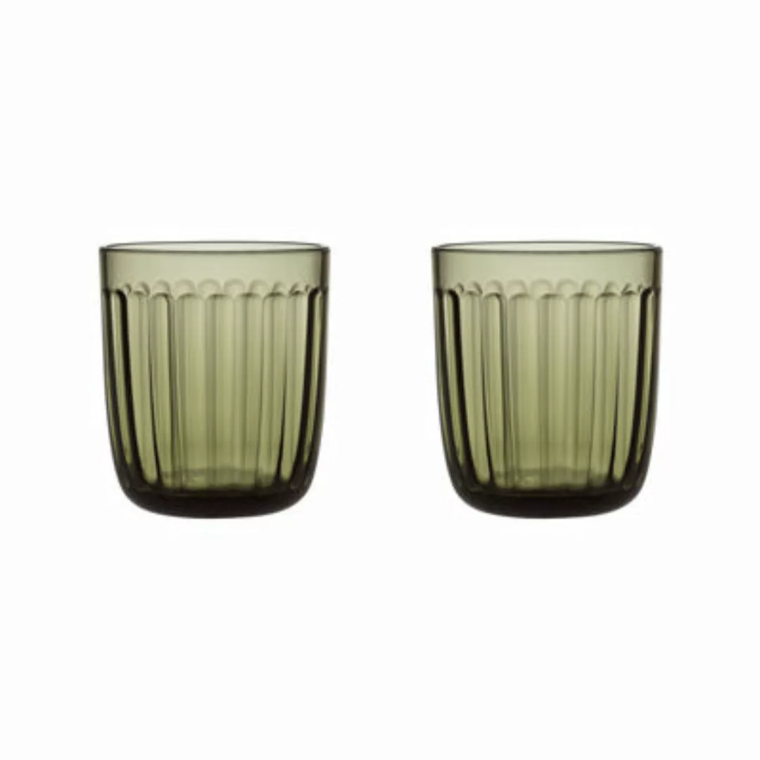 Glas Raami glas grün / 26 cl - 2er-Set / Jasper Morrison - Iittala - Grün günstig online kaufen