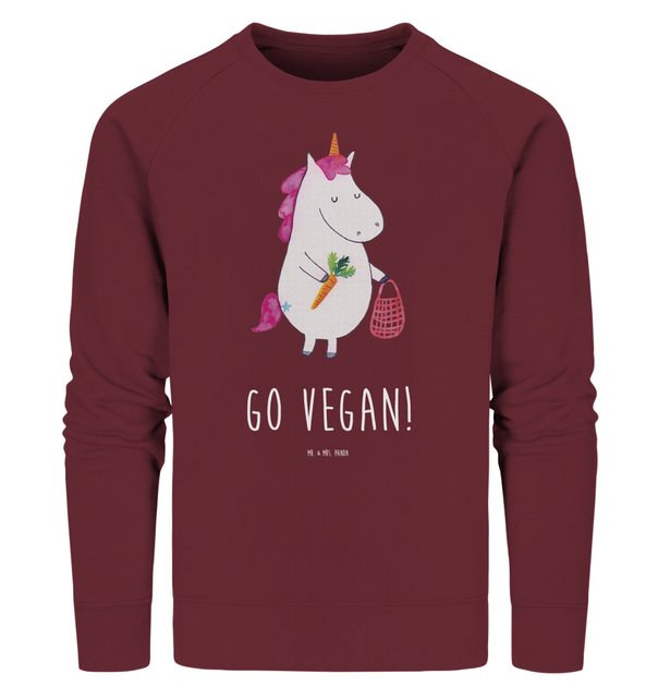 Mr. & Mrs. Panda Longpullover Größe XL Einhorn Vegan - Burgundy - Geschenk, günstig online kaufen