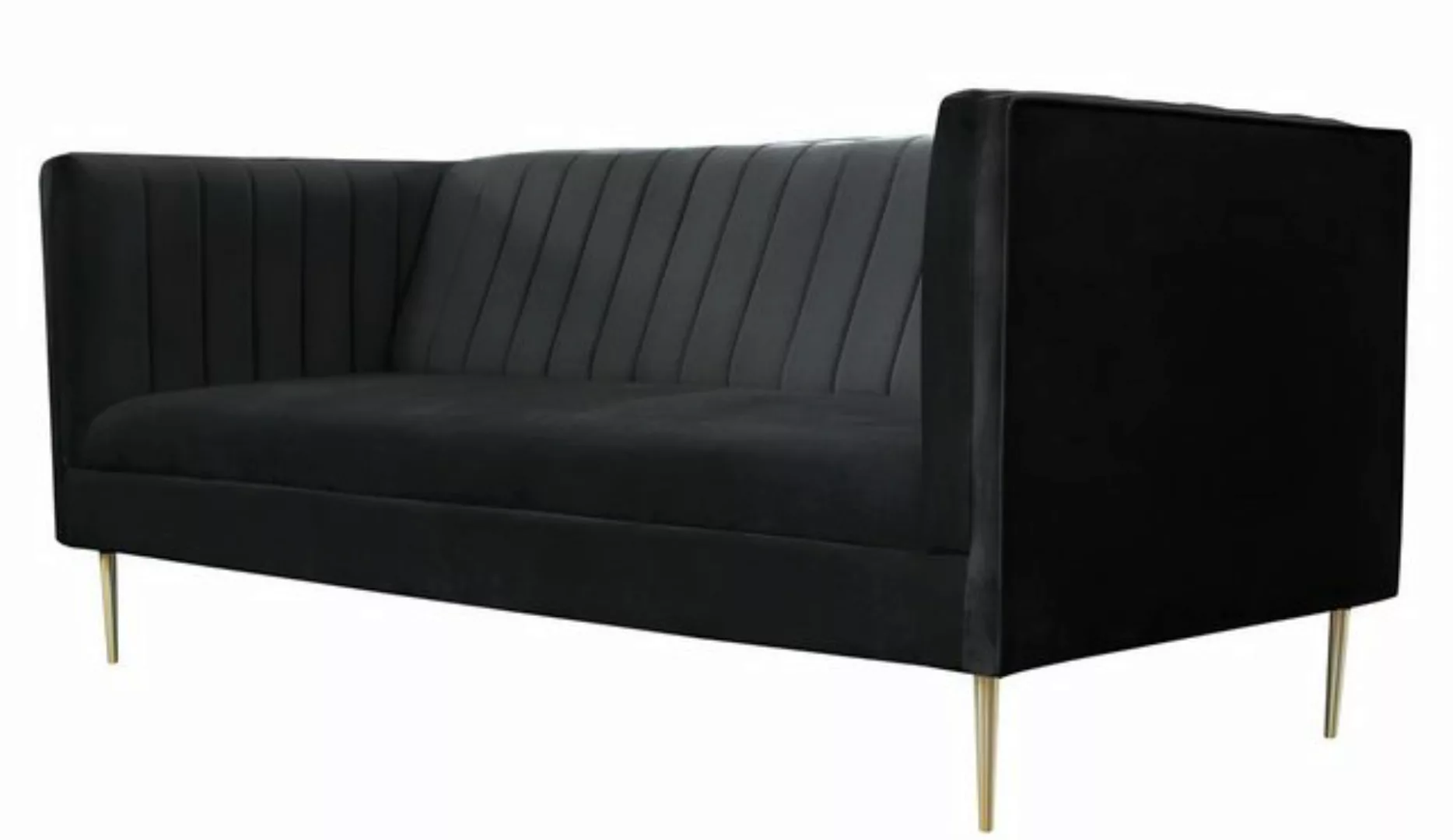 Xlmoebel Sofa Neues Wohnzimmer-Design-Sofa in Schwarz mit drei Sitzplätzen günstig online kaufen