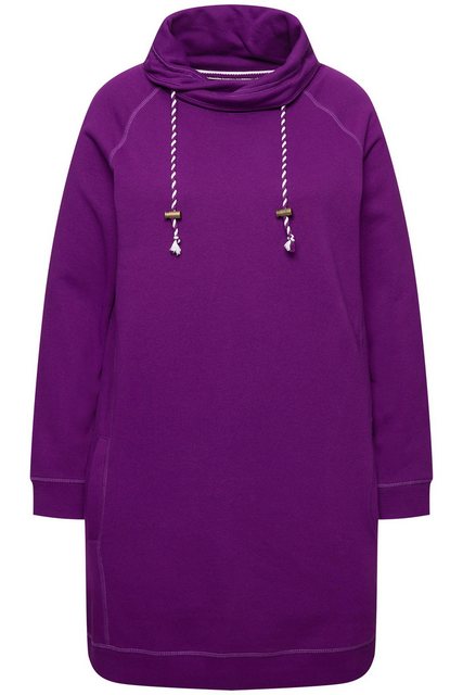 Ulla Popken Jerseykleid Sweatkleid Stehkragen Langarm Taschen günstig online kaufen