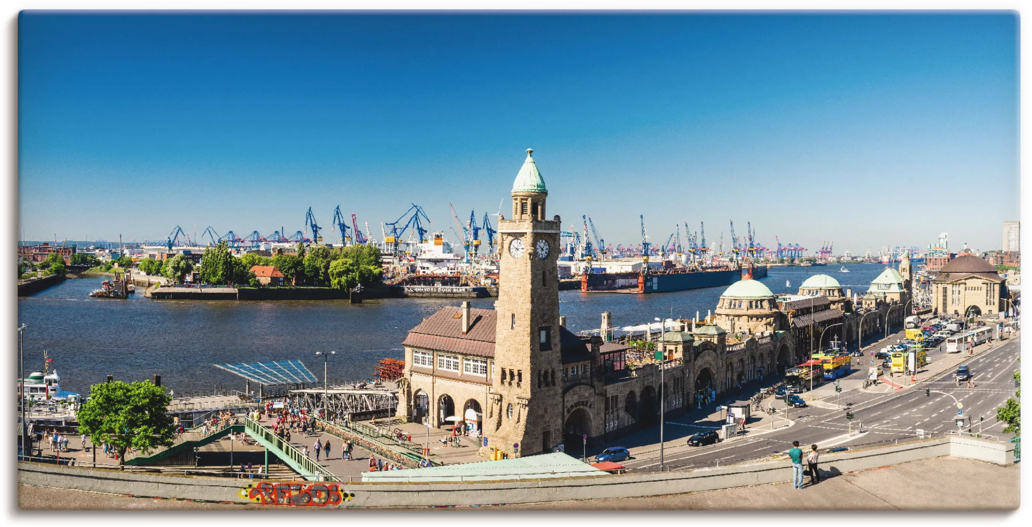 Artland Wandbild "Hamburg St. Pauli Landungsbrücken", Deutschland, (1 St.), günstig online kaufen