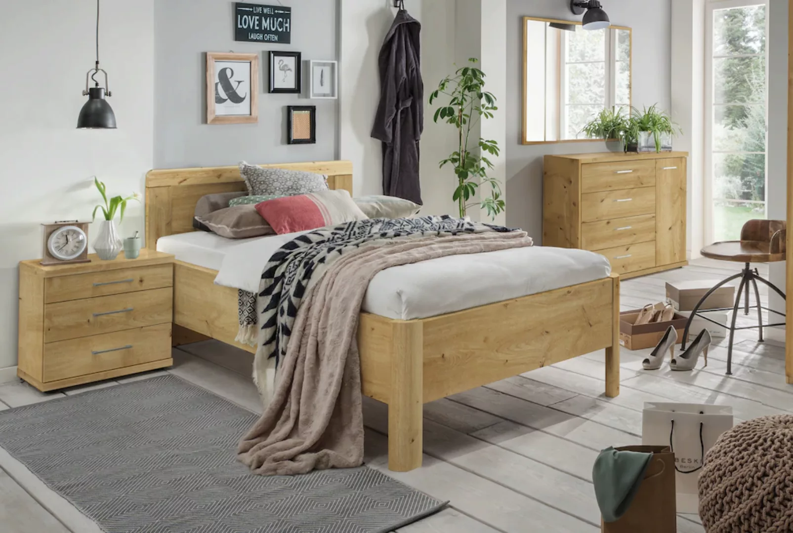 WIEMANN Holzbett "Bern, Bettgestell, Bettrahmen, für Schlafzimmer", (4-fach günstig online kaufen