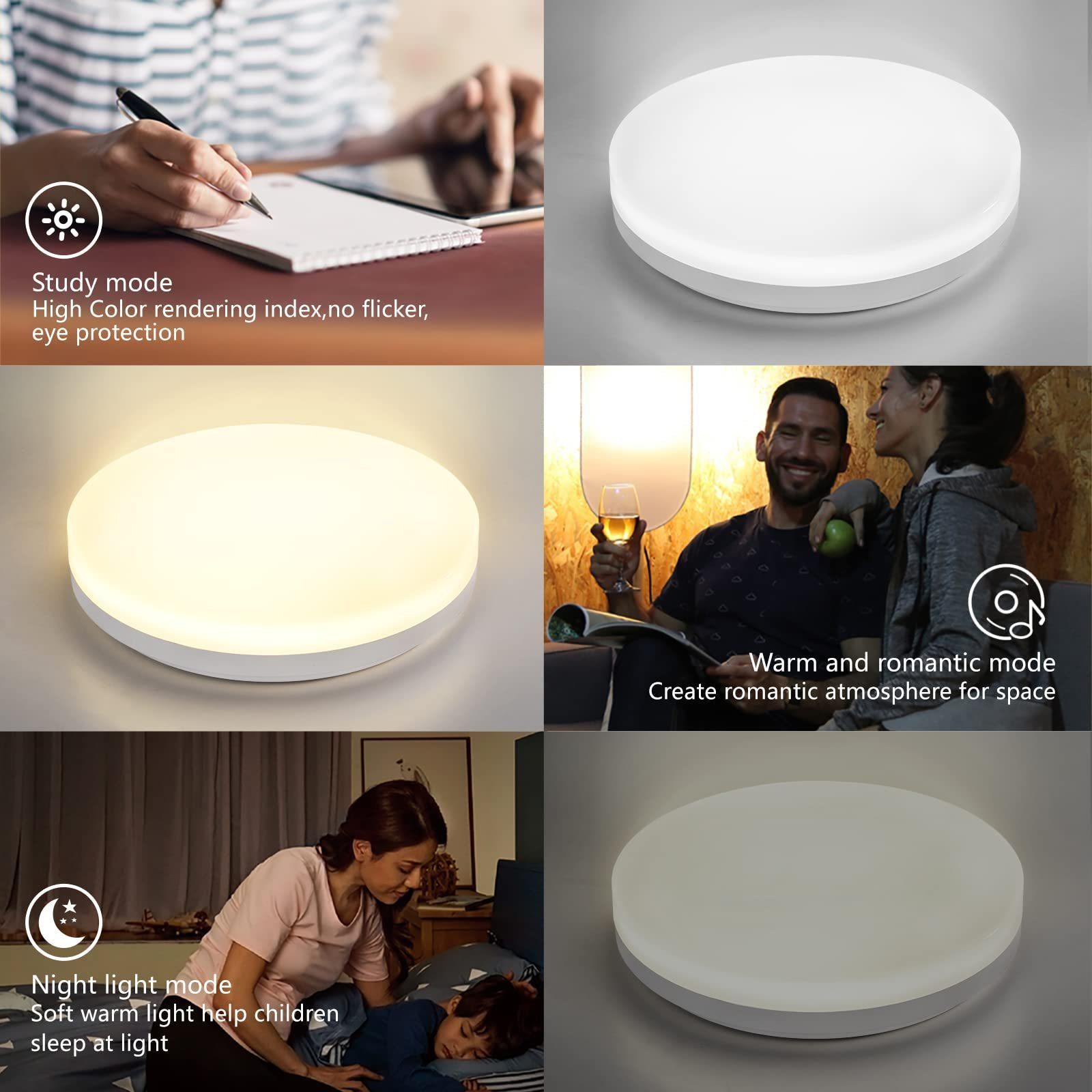 JDONG LED Deckenleuchte Doppelter Bluetooth Lautsprecher günstig online kaufen