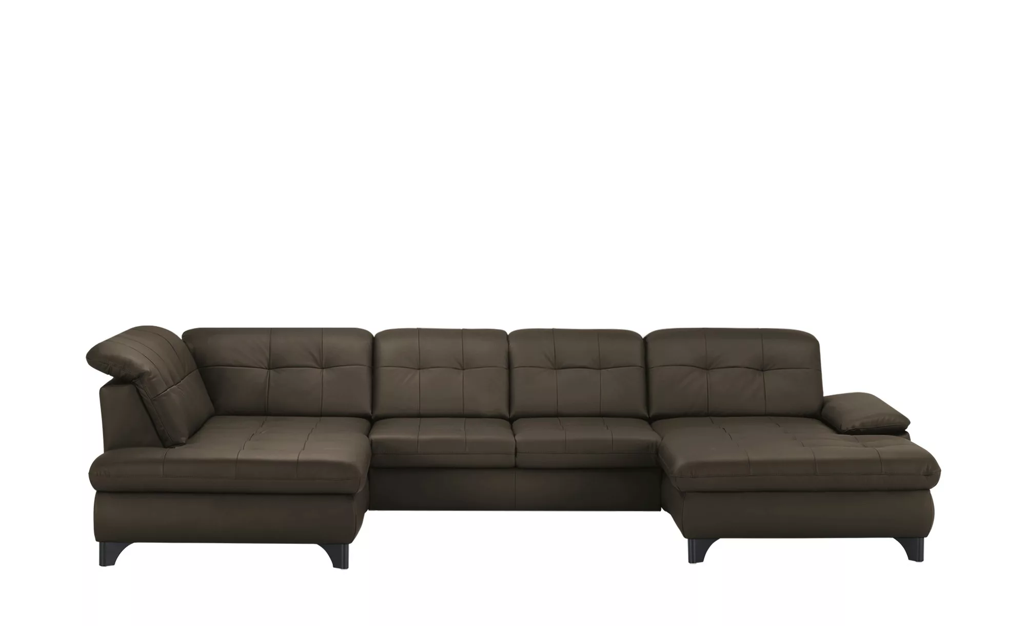 meinSofa Wohnlandschaft Leder  Jona - braun - 85 cm - Polstermöbel > Sofas günstig online kaufen