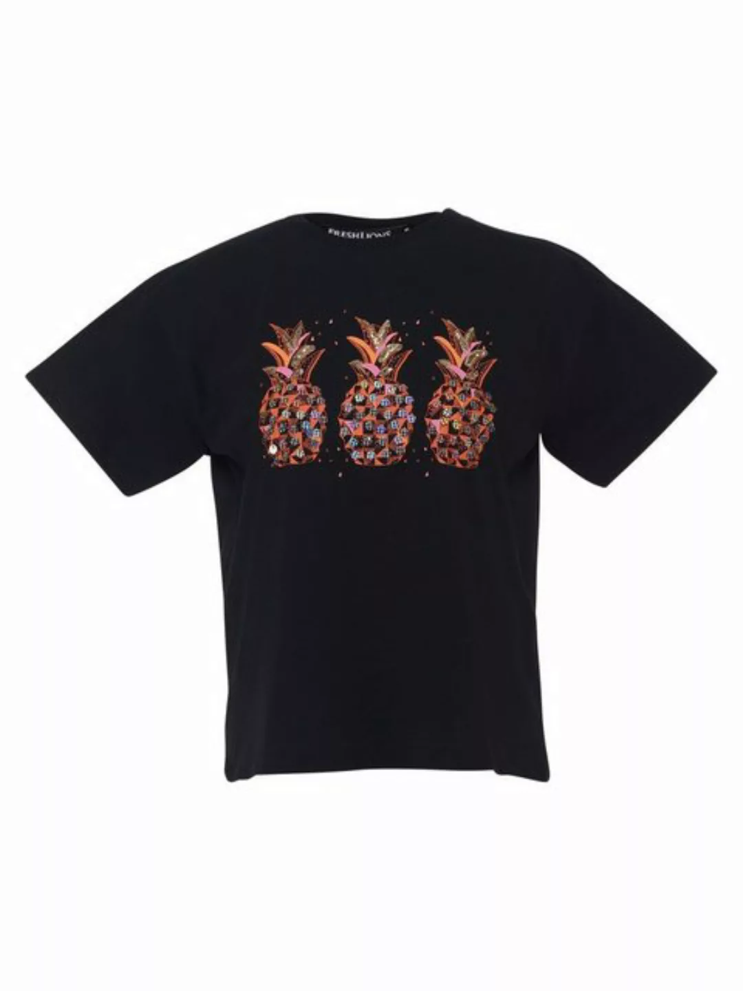 freshlions T-Shirt T-Shirt Ananas schwarz M Pailletten günstig online kaufen