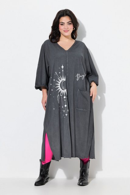 Angel of Style Longshirt Oversize-Shirt moderner Print Seitenschlitze günstig online kaufen