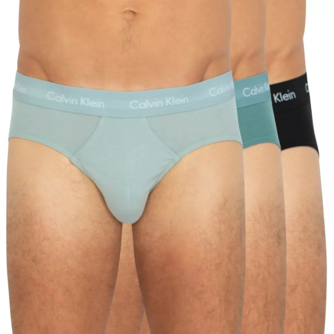 Calvin Klein 3-er Set Slips Schwarz & Türkis günstig online kaufen