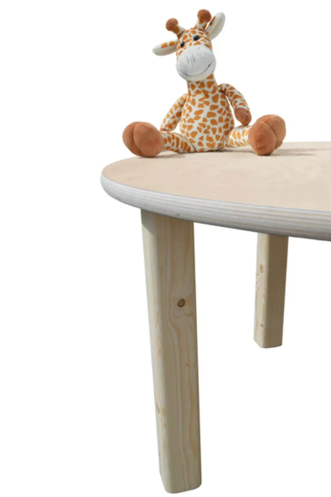 Kindertisch - Natur - Runde Tischplatte - Neu günstig online kaufen