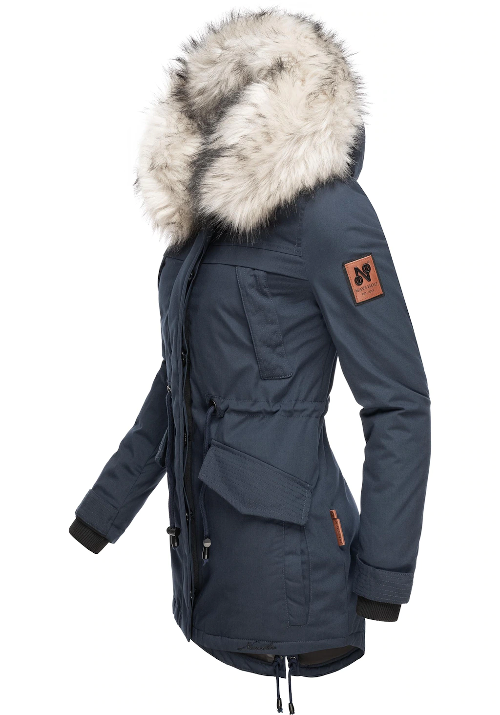 Navahoo Wintermantel "Lady Like", edler Parka m. abnehmbarem Kunstfell günstig online kaufen