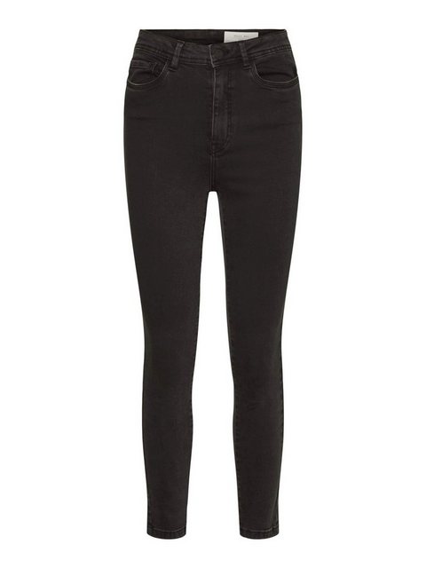 Noisy May Damen Jeans NMAGNES HW ANK JEANS VI125BW Skinny Fit Schwarz - Bla günstig online kaufen