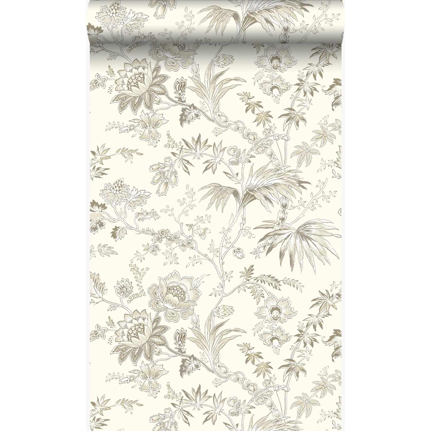 Origin Wallcoverings Tapete Blumen Crême-Weiß und Beige 53 cm x 10,05 m 326 günstig online kaufen