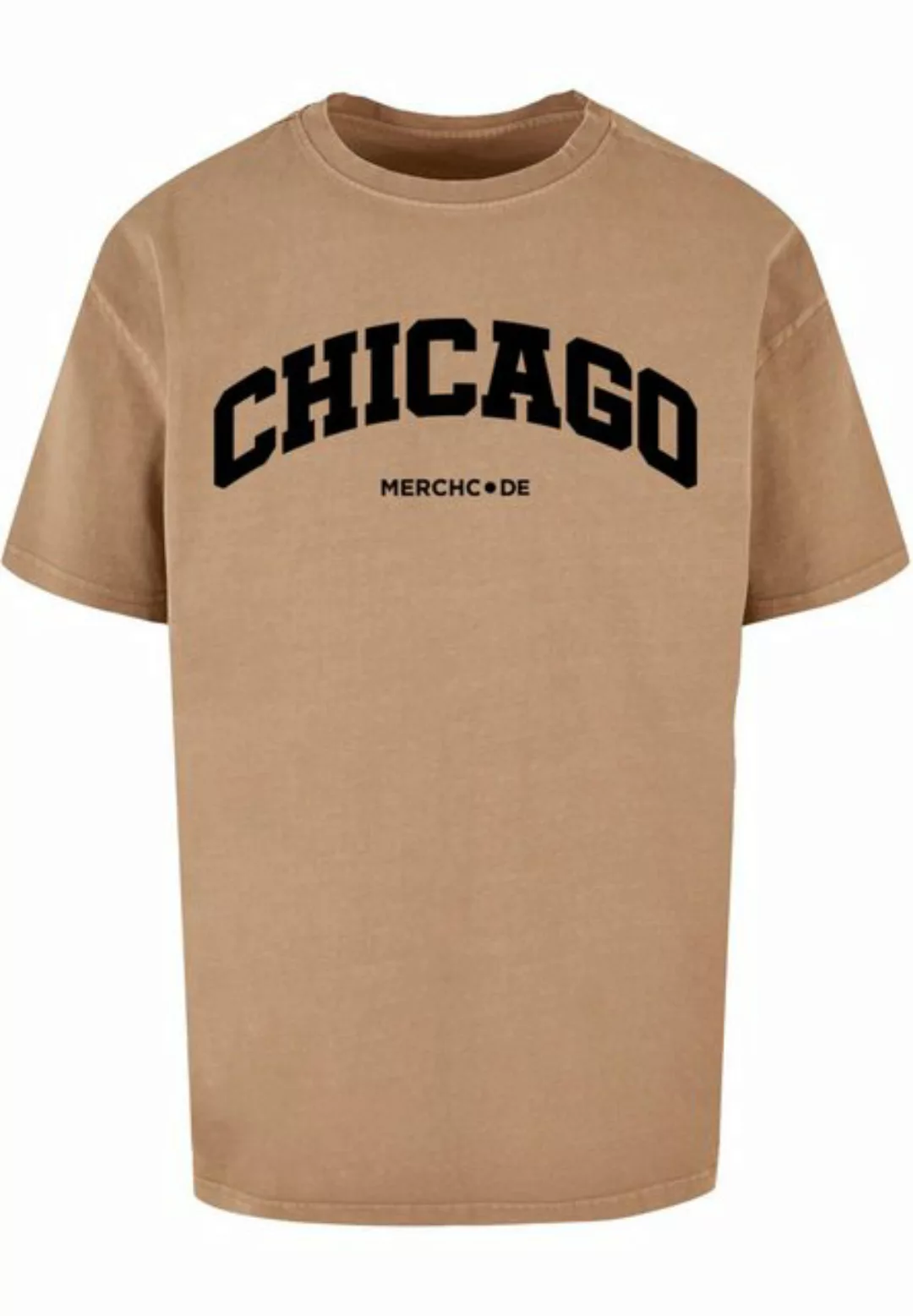 Merchcode T-Shirt Merchcode Herren Chicago Wording - Acid Washed Oversize T günstig online kaufen