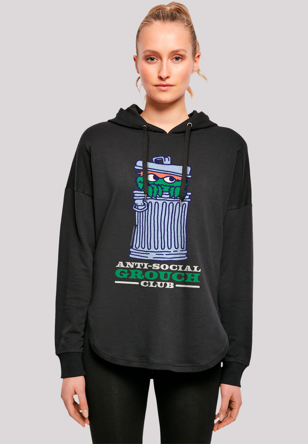 F4NT4STIC Kapuzenpullover "Sesamstraße Anti Social Grouch Club", Premium Qu günstig online kaufen