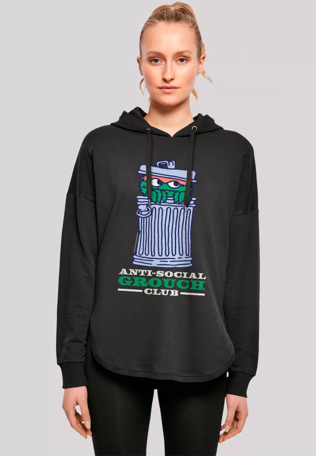 F4NT4STIC Kapuzenpullover "Sesamstraße Anti Social Grouch Club", Premium Qu günstig online kaufen