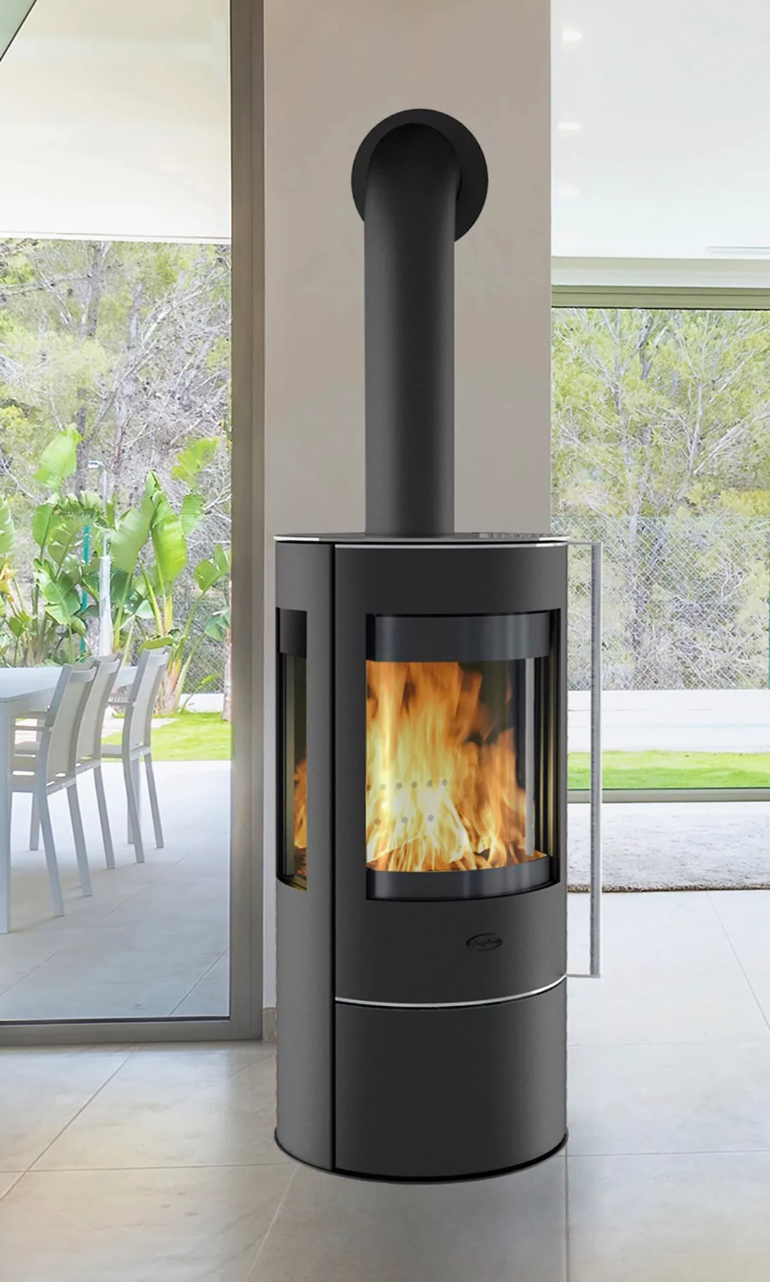 Fireplace Kaminofen Stahl Schwarz 5 kW günstig online kaufen