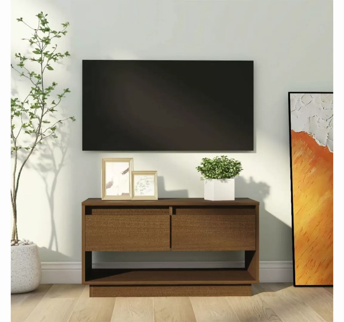 furnicato TV-Schrank Honigbraun 74x34x40 cm Massivholz Kiefer günstig online kaufen