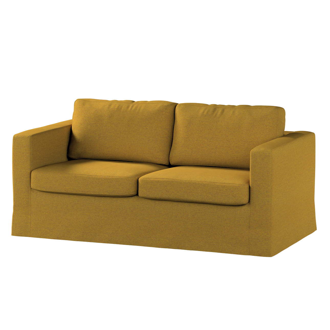 Bezug für Karlstad 2-Sitzer Sofa nicht ausklappbar, lang, gelb, Sofahusse, günstig online kaufen