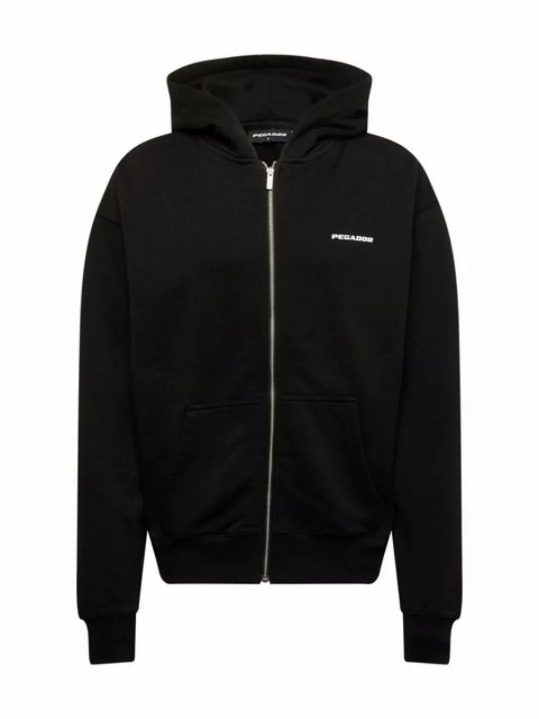 Pegador Kapuzenplüschjacke Logo Oversized Zip Hoodie, schwarz günstig online kaufen