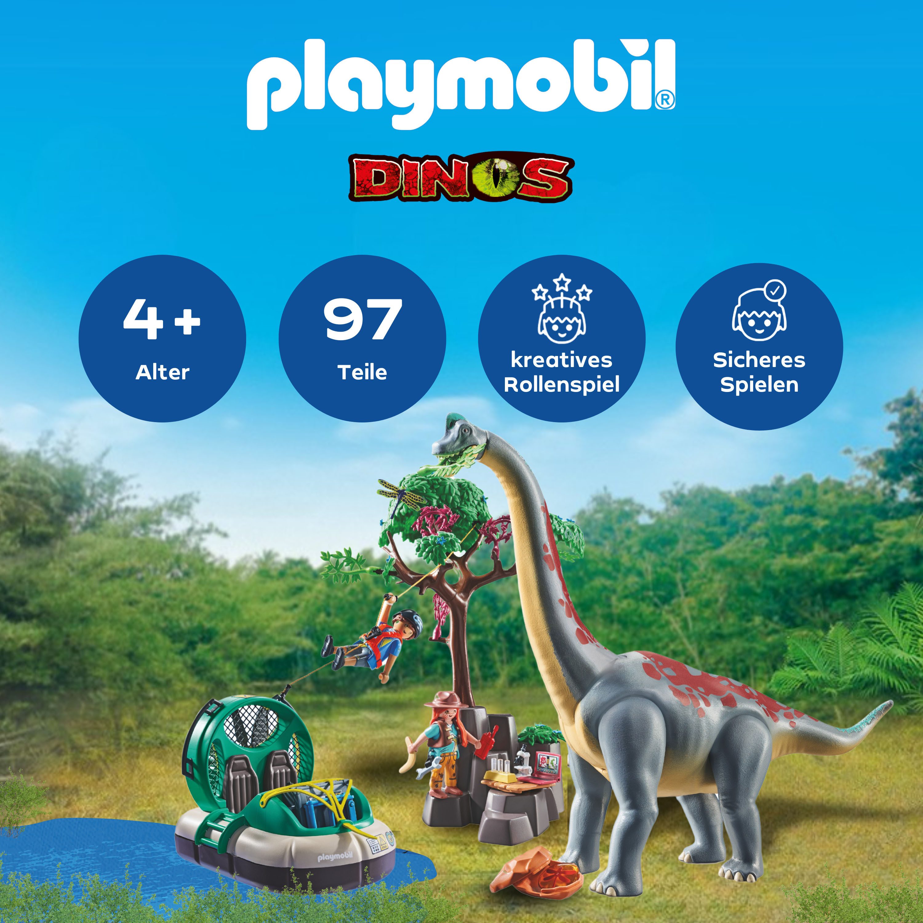 Playmobil® Brachiosaurus-Begegnung mit Luftkissenboot (71819), Playmobil günstig online kaufen