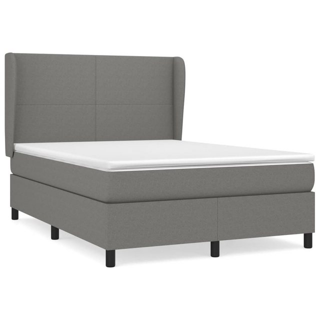 vidaXL Boxspringbett Boxspringbett mit Matratze Creme 140x200 cm Stoff Bett günstig online kaufen