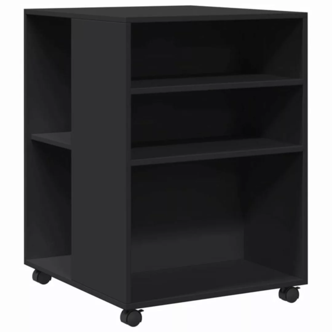 vidaXL Aktenschrank Beistelltisch mit Rollen Schwarz 55x60x78 cm Holzwerkst günstig online kaufen