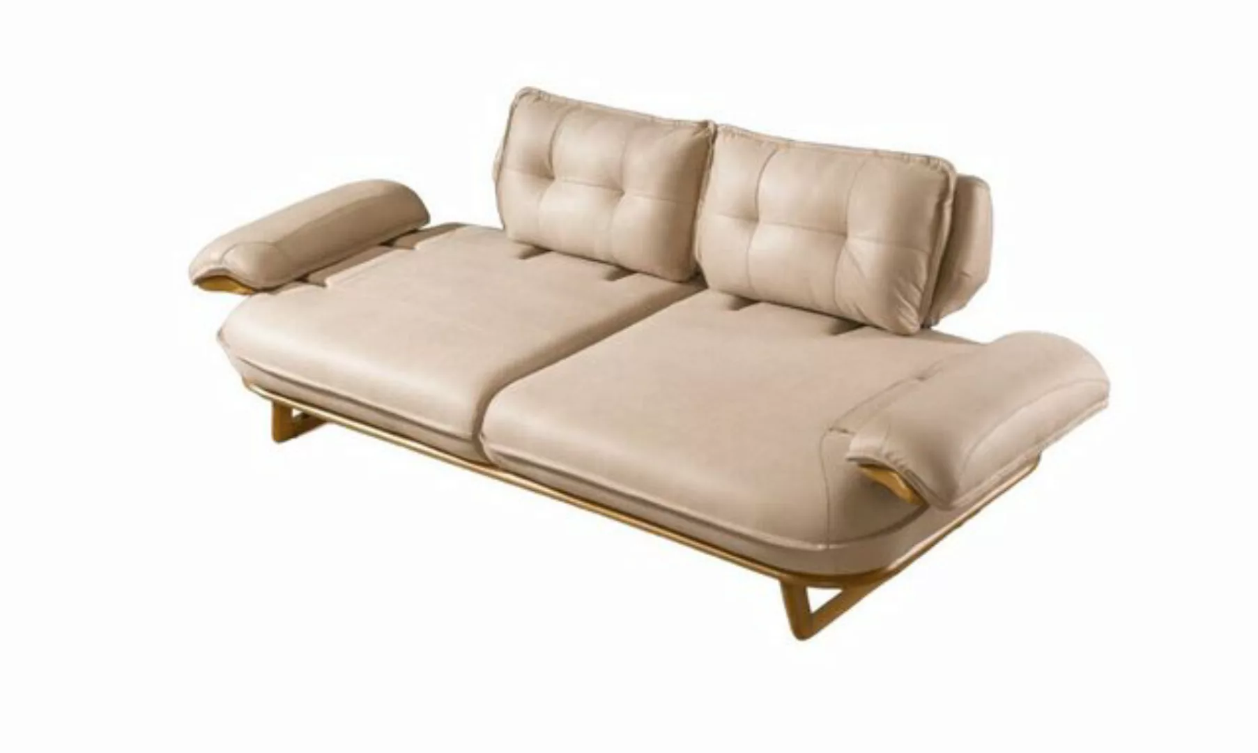 JVmoebel 3-Sitzer Moderne Beige Couch Designer Dreisitzer Wohnzimmer 3-Sitz günstig online kaufen