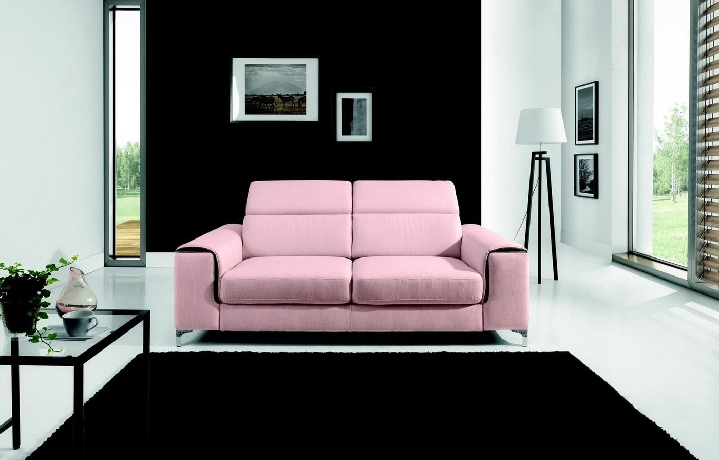 JVmoebel Sofa Designer Rosa Polster Sitz Couch 2 Sitzer Sofa Sofas Holz Cou günstig online kaufen