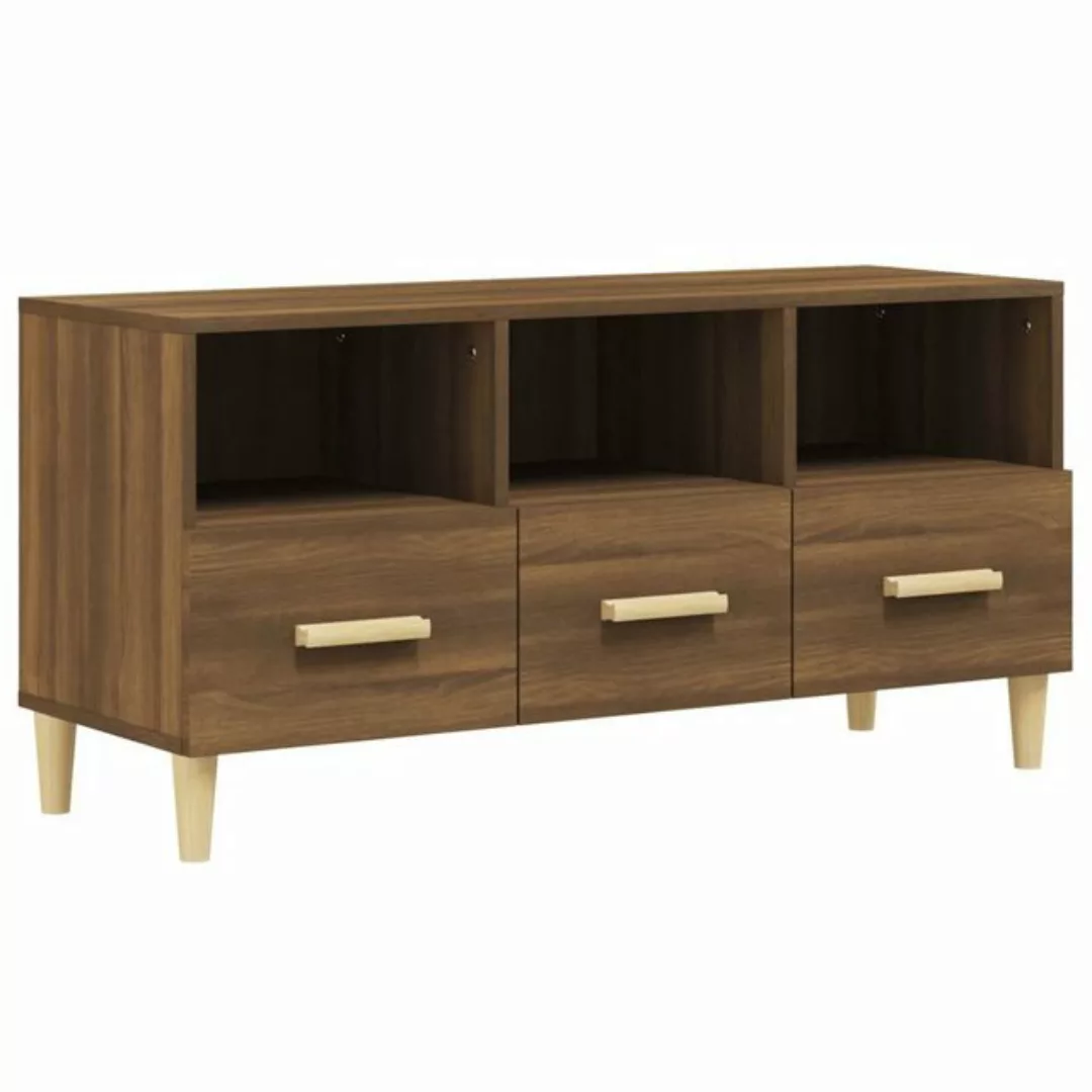 furnicato TV-Schrank Braun Eichen-Optik 102x36x50 cm Holzwerkstoff günstig online kaufen