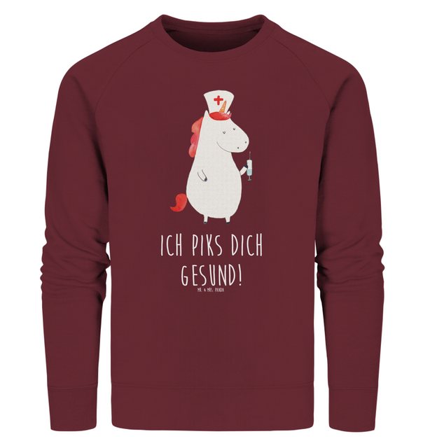 Mr. & Mrs. Panda Longpullover Größe S Einhorn Krankenschwester - Burgundy - günstig online kaufen