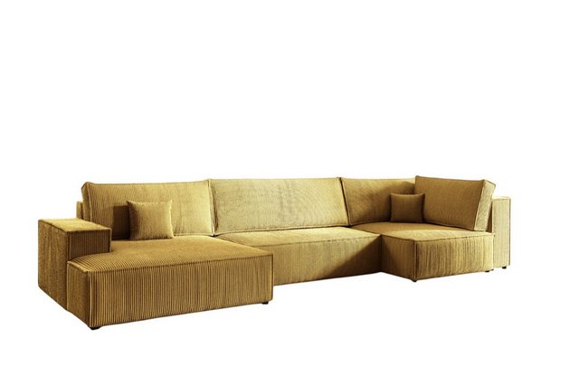 Fun Möbel Wohnlandschaft Sofa CORUNIA mit Schlaffunktion und Ottomane in St günstig online kaufen