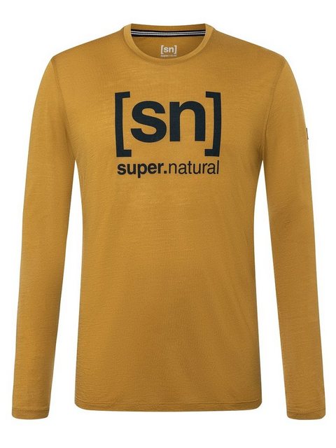 SUPER.NATURAL Langarmshirt Merino Longsleeve M LOGO LS bequemer Merino-Mate günstig online kaufen