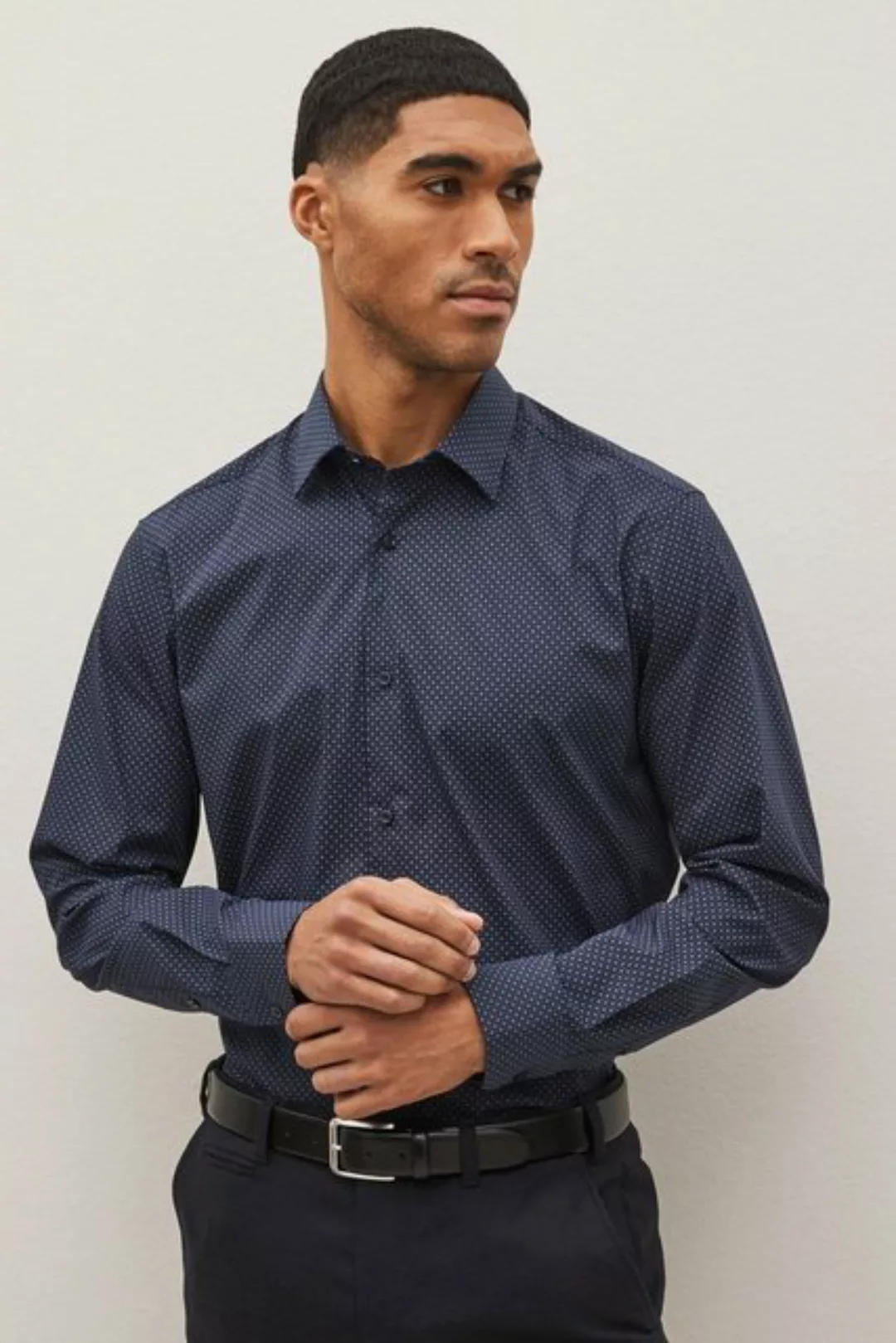 Next Langarmhemd Pflegeleichtes Button-Down-Oxford-Hemd (1-tlg) günstig online kaufen