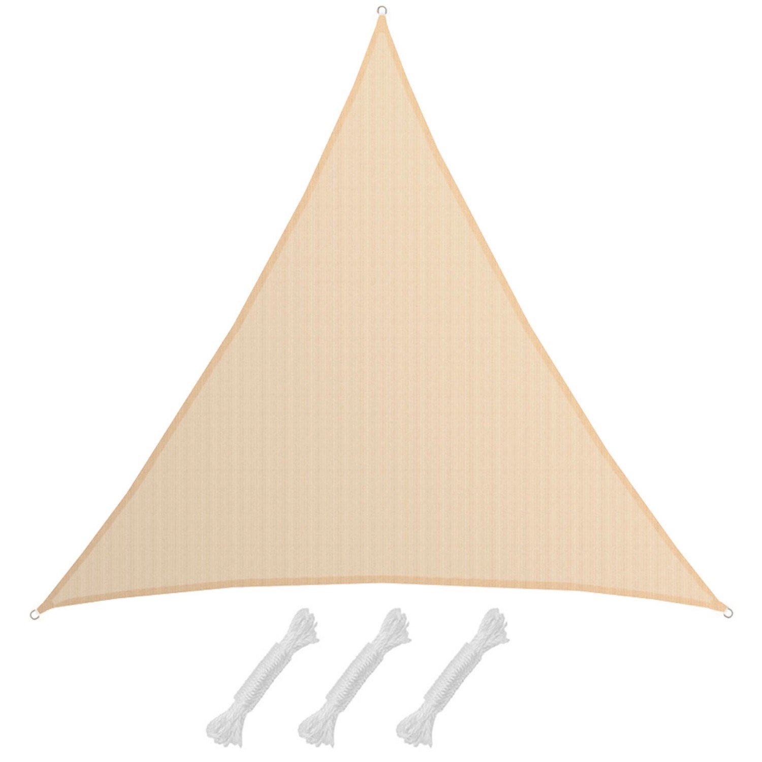 AMANKA HDPE Sonnensegel - 6 x 6 x 6m Dreieck Beige günstig online kaufen