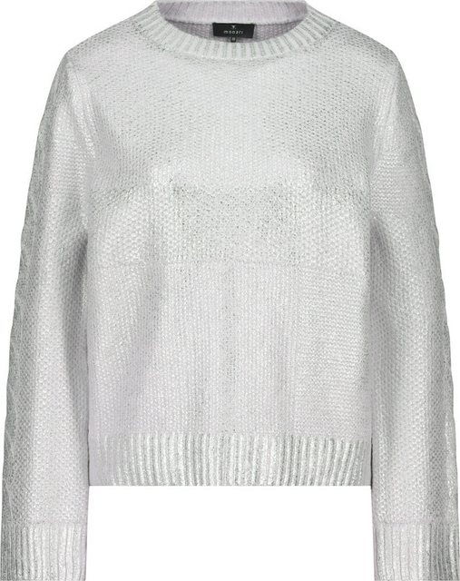 Monari Blusenshirt Strickpullover mit Lackdruck chalk günstig online kaufen