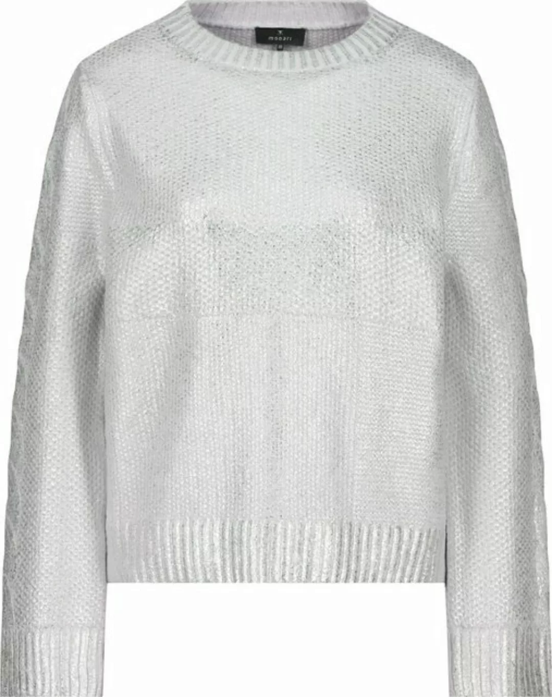 Monari Blusenshirt Strickpullover mit Lackdruck chalk günstig online kaufen