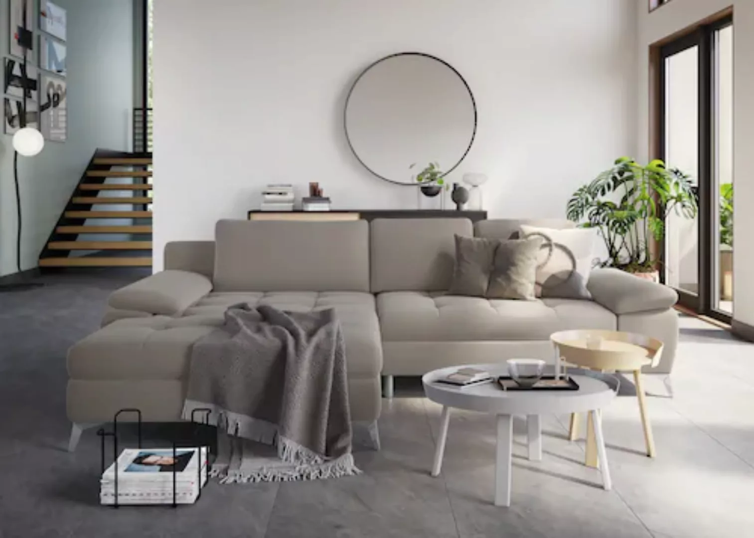 sit&more Ecksofa »Latigo L-Form«, mit Mega-Recamiere, wahlweise mit Bettfun günstig online kaufen
