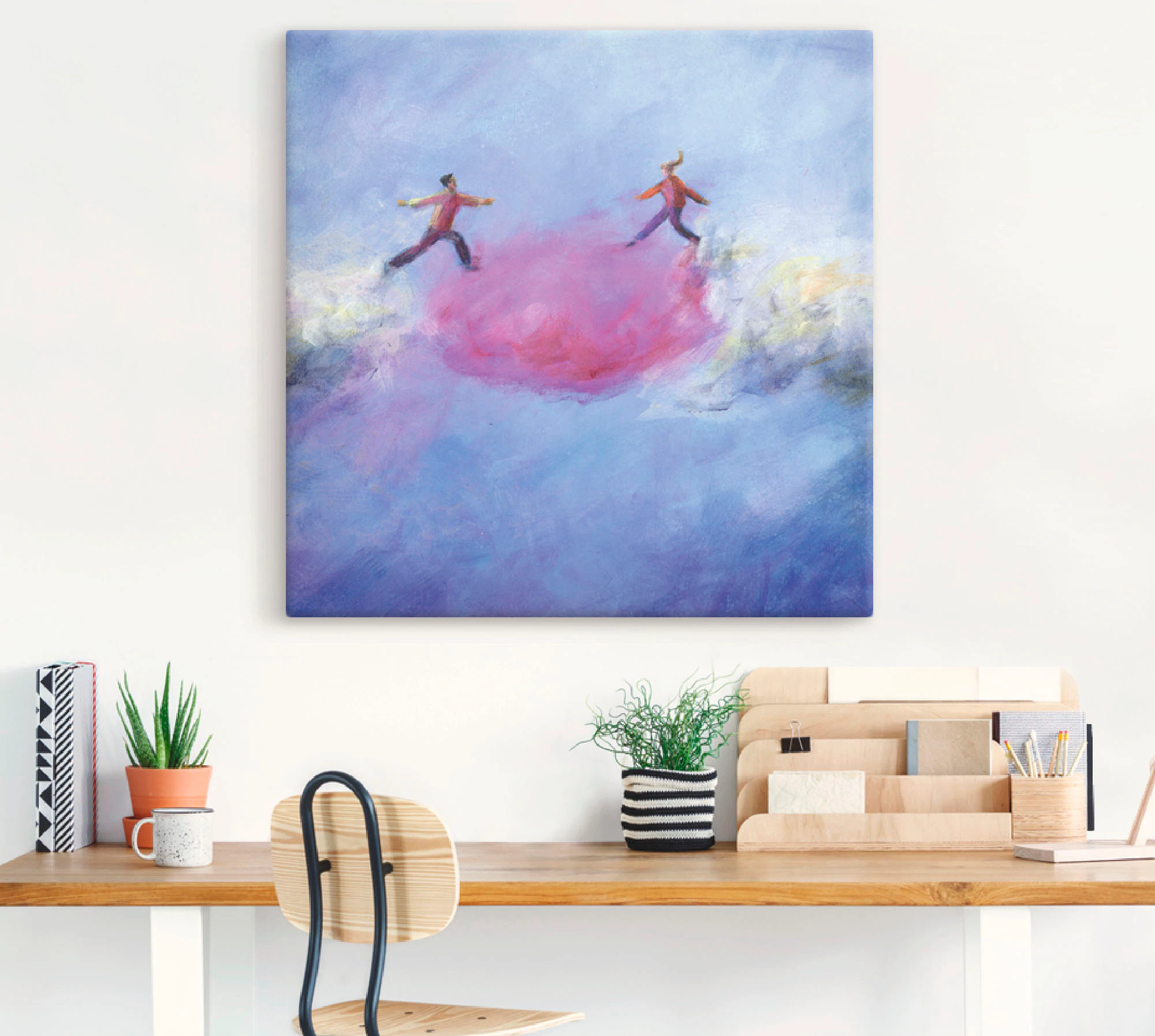 Artland Leinwandbild "Rosarote Wolke 2", Paar, (1 St.), auf Keilrahmen gesp günstig online kaufen