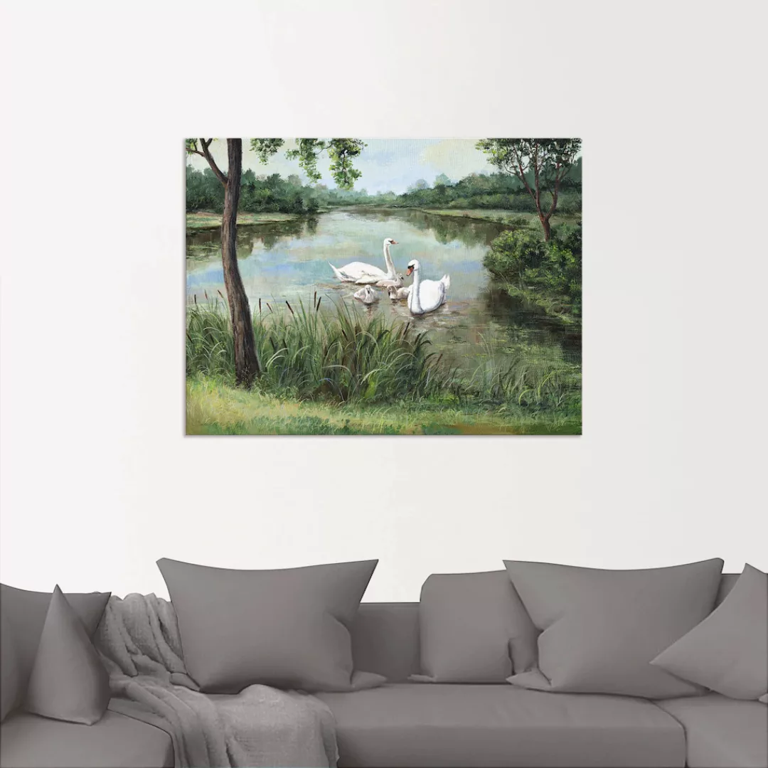 Artland Wandbild »Schwäne«, Vögel, (1 St.), als Alubild, Outdoorbild, Leinw günstig online kaufen