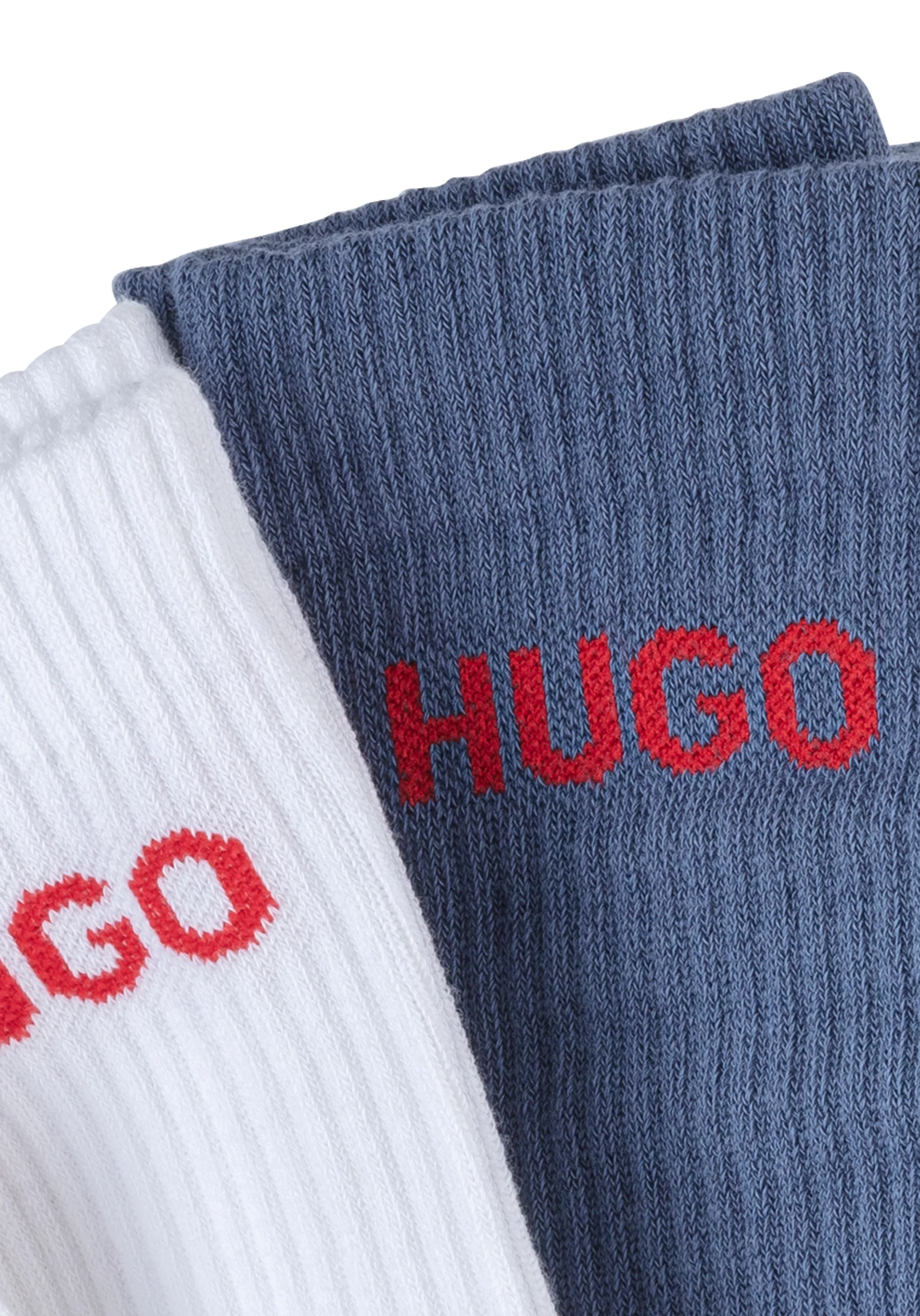 HUGO Underwear Socken "6P QS RIB LOGO CC", (Packung, 6er Pack), mit eingest günstig online kaufen