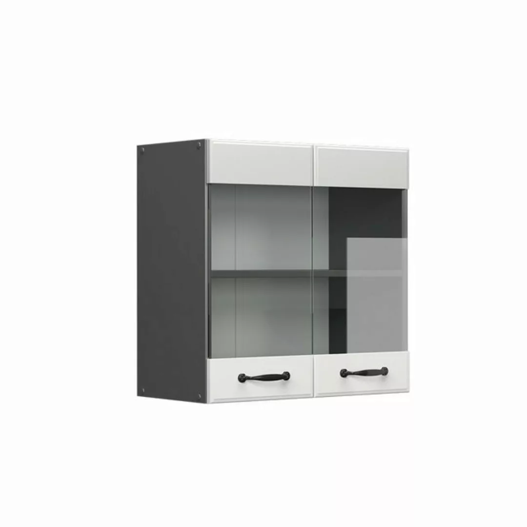 Vicco Glashängeschrank R-Line, Weiß Landhaus/Anthrazit, 60 cm günstig online kaufen