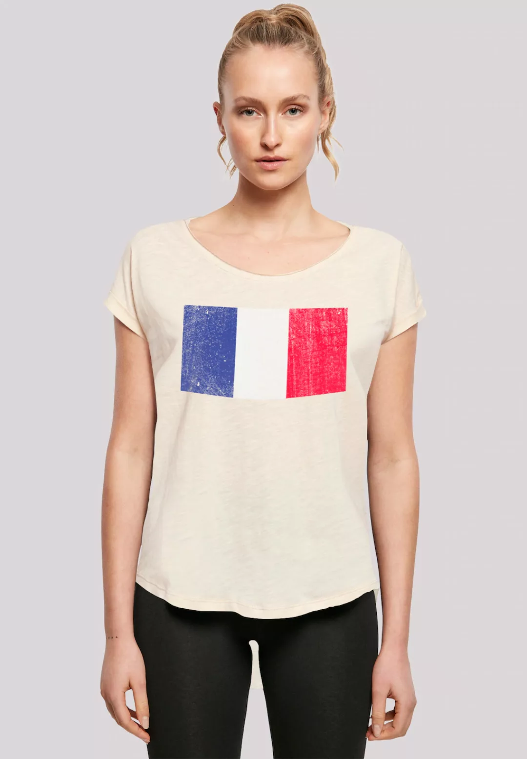 F4NT4STIC T-Shirt France Frankreich Flagge distressed Print günstig online kaufen